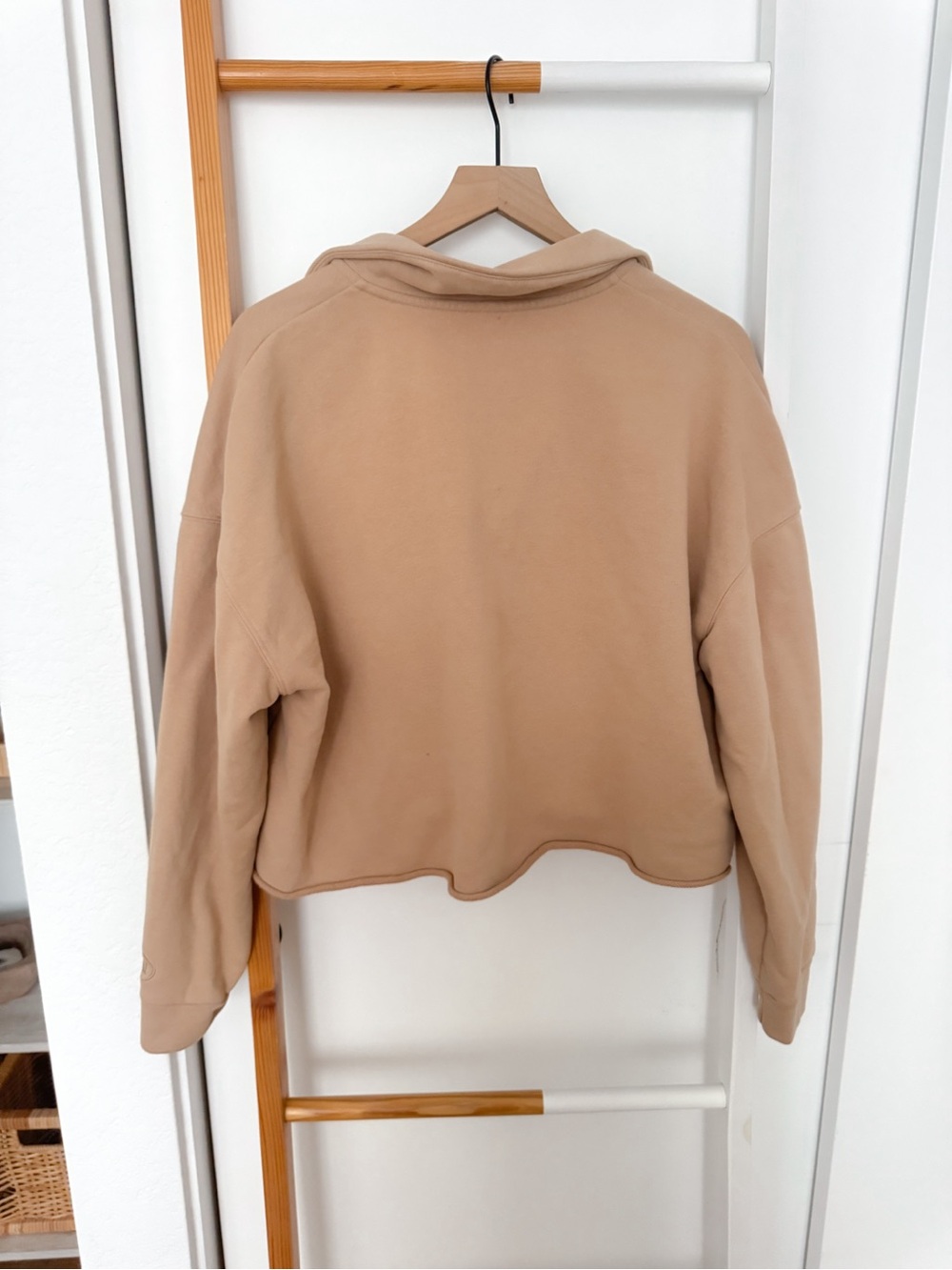 Vuori Sedona Polo Crop Sweatshirt Pullover Tan Brown vw290 - Picture 6 of 12